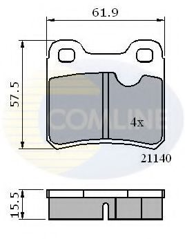 Тормозные колодки COMLINE CBP0117