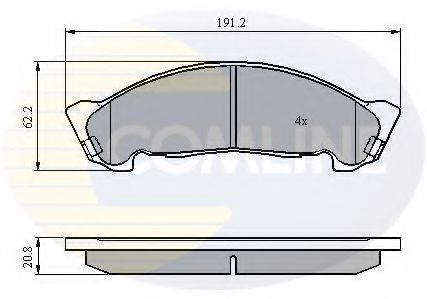 Гальмівні колодки COMLINE CBP01175