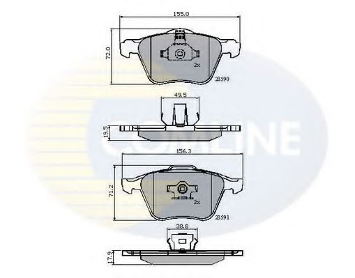 Тормозные колодки COMLINE CBP01322