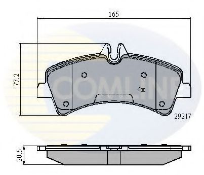 Гальмівні колодки COMLINE CBP01575