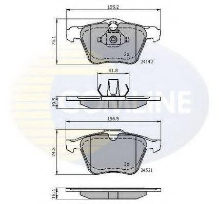 Тормозные колодки COMLINE CBP01608
