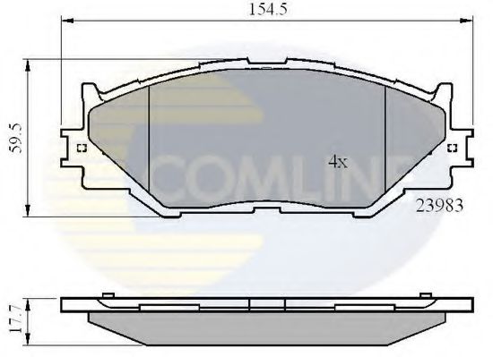 Тормозные колодки COMLINE CBP01632