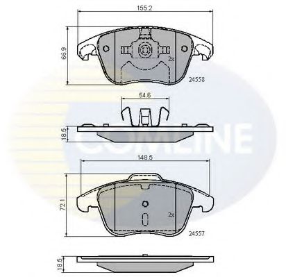 Тормозные колодки COMLINE CBP01720
