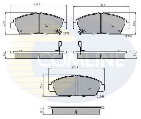 Тормозные колодки COMLINE CBP3446
