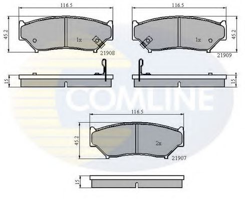 Тормозные колодки COMLINE CBP3587