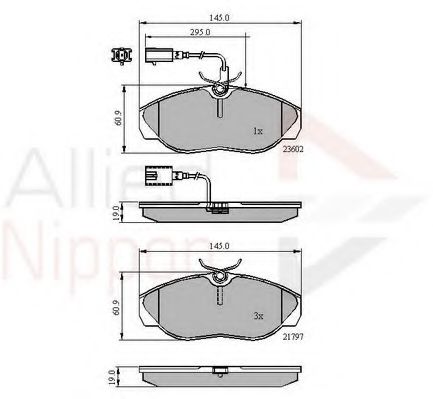 Тормозные колодки COMLINE ADB11031