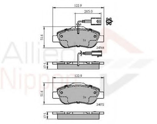 Тормозные колодки COMLINE ADB11600