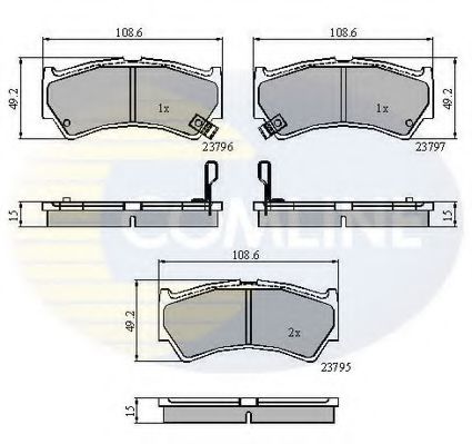 Тормозные колодки COMLINE CBP3883