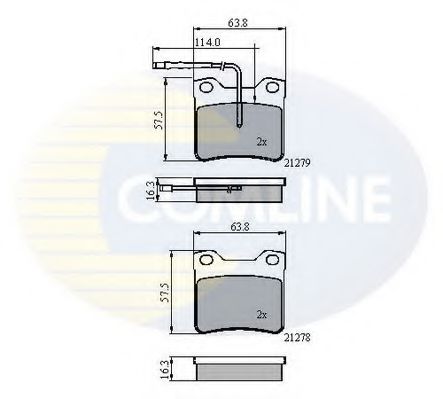 Тормозные колодки COMLINE CBP11060