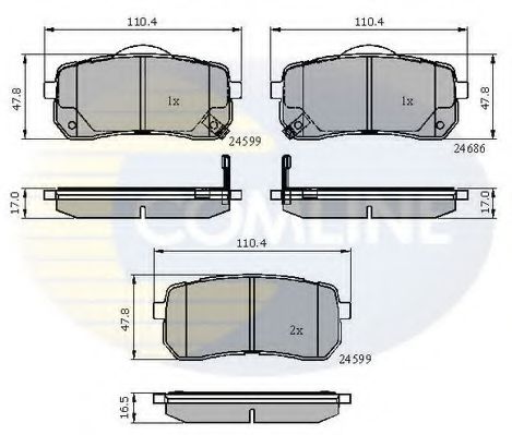 Тормозные колодки COMLINE CBP31675