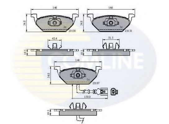 Гальмівні колодки COMLINE CBP1851