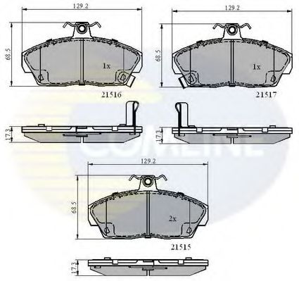 Тормозные колодки COMLINE CBP3232