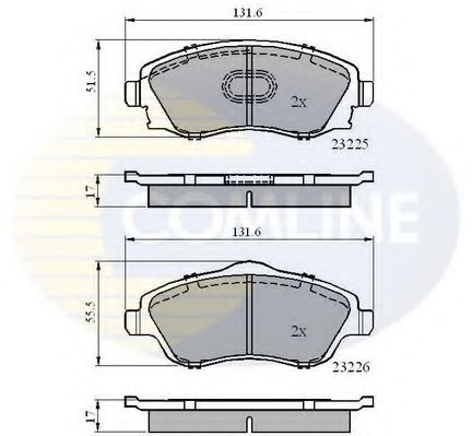 Тормозные колодки COMLINE CBP31112