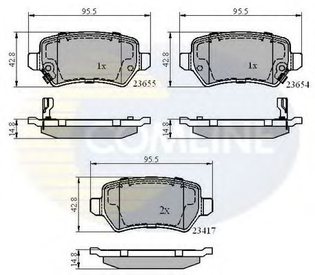 Тормозные колодки COMLINE CBP31551