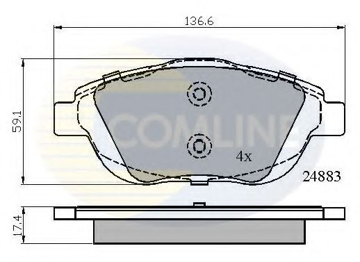 Тормозные колодки COMLINE CBP02027