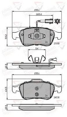 Тормозные колодки COMLINE ADB12028