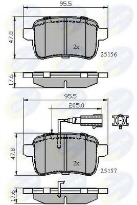 Тормозные колодки COMLINE CBP12103