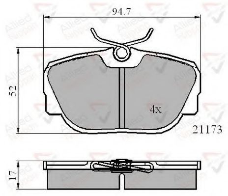 Тормозные колодки COMLINE ADB0361