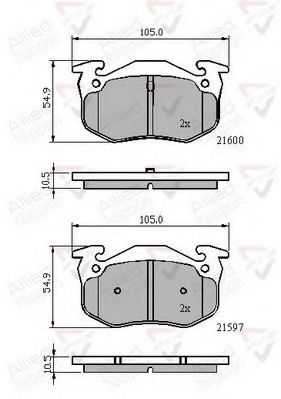 Тормозные колодки COMLINE ADB01080