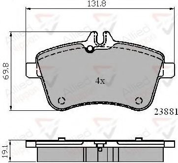 Тормозные колодки COMLINE ADB01723