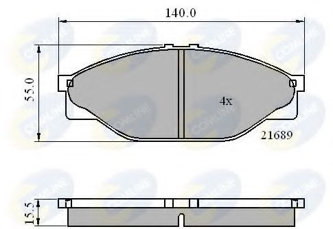 Тормозные колодки COMLINE CBP0440