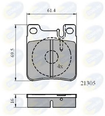 Тормозные колодки COMLINE CBP0702
