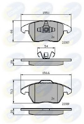 Тормозные колодки COMLINE CBP01224