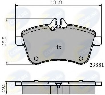 Тормозные колодки COMLINE CBP01723
