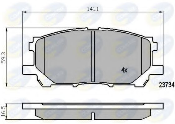 Тормозные колодки COMLINE CBP01750