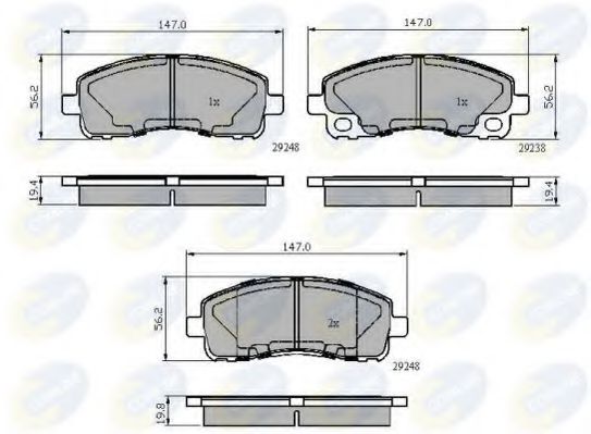 Гальмівні колодки COMLINE CBP02005