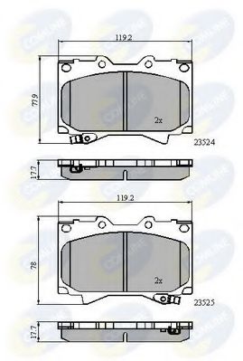 Тормозные колодки COMLINE CBP3831