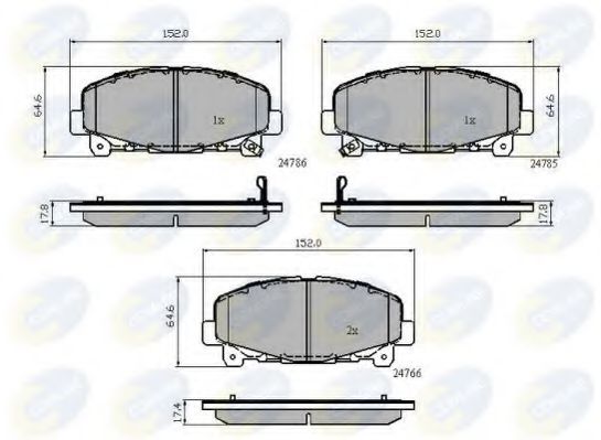 Гальмівні колодки COMLINE CBP32010