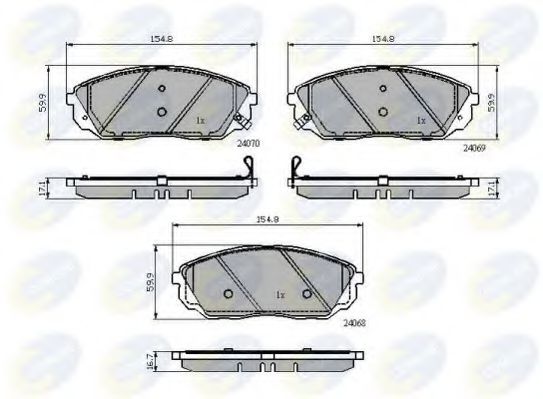 Гальмівні колодки COMLINE CBP32013