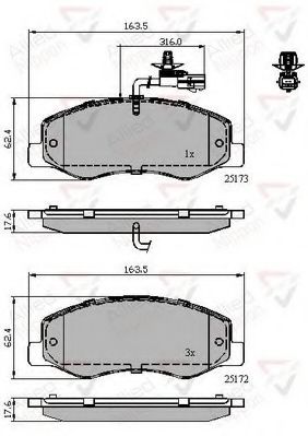 Тормозные колодки COMLINE ADB12108