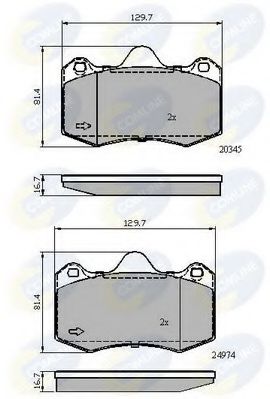 Тормозные колодки COMLINE CBP02107