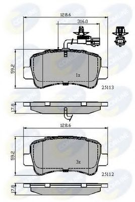 Гальмівні колодки COMLINE CBP12105