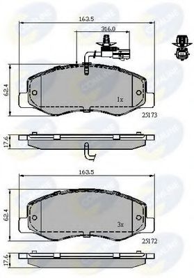 Гальмівні колодки COMLINE CBP12108