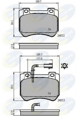 Гальмівні колодки COMLINE CBP12102