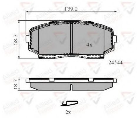 Тормозные колодки COMLINE ADB31724