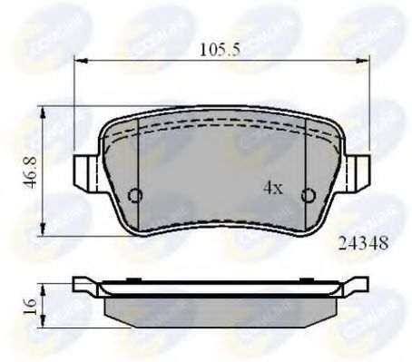 Тормозные колодки COMLINE CBP01630