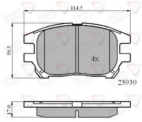 Тормозные колодки COMLINE ADB01212