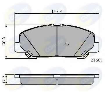 Тормозные колодки COMLINE CBP01701