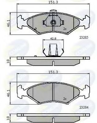 Тормозные колодки COMLINE CBP3444