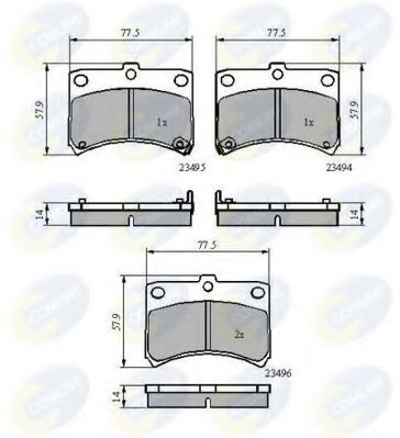 Тормозные колодки COMLINE CBP3801