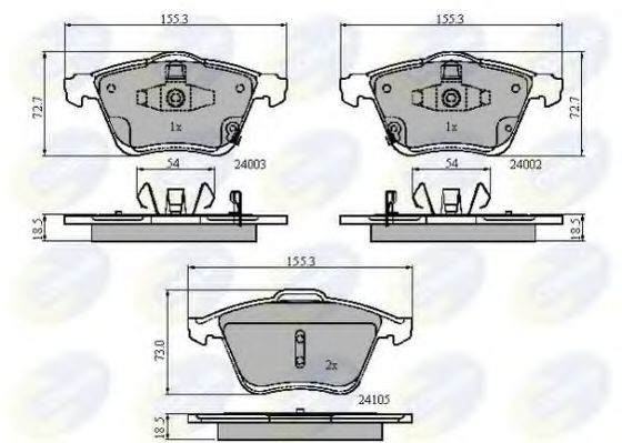 Тормозные колодки COMLINE CBP31522