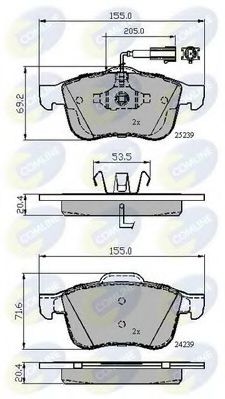 Тормозные колодки COMLINE CBP12118