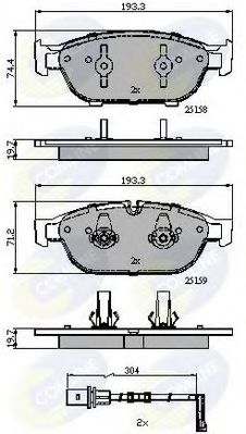 Гальмівні колодки COMLINE CBP22120