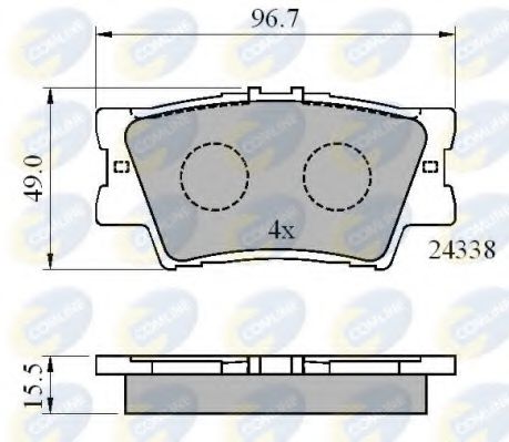 Гальмівні колодки COMLINE CBP01581