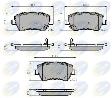Тормозные колодки COMLINE CBP3984
