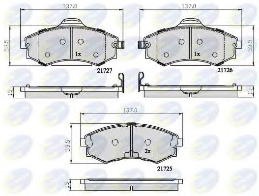 Тормозные колодки COMLINE CBP31741